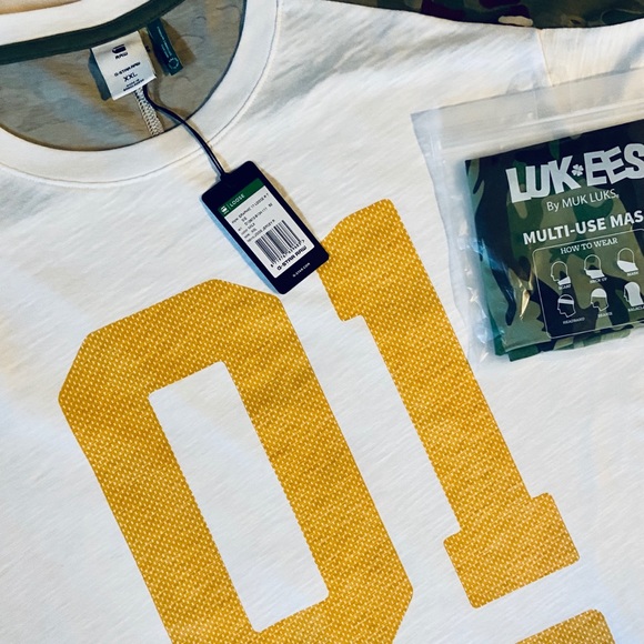 NWT Men’s GSTAR-RAW JERSEY TOP&Camo Mask(Pullover) - Picture 11 of 12